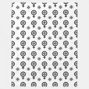 Floral Venus Symbol Pattern Fleece Blanket