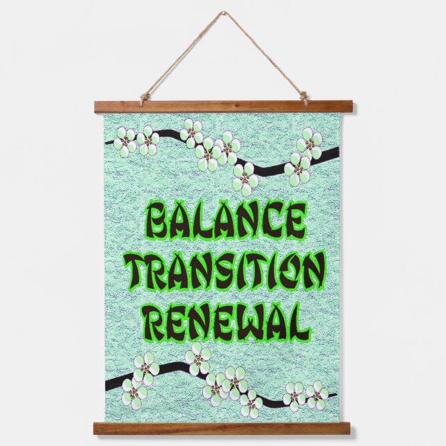 floral vibes hanging tapestry (Front)