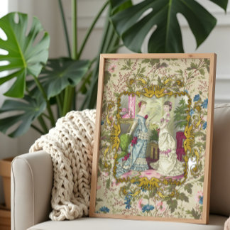 Floral Victorian French Fashion Decoupage Tissue P Paper