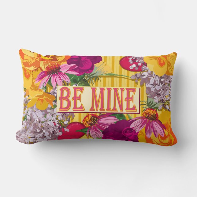 Floral Victorian Lumbar Pillow (Front)