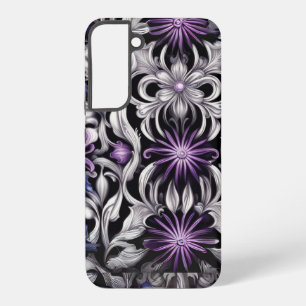 Floral Victorian Repeating Pattern Purple Samsung Galaxy Case