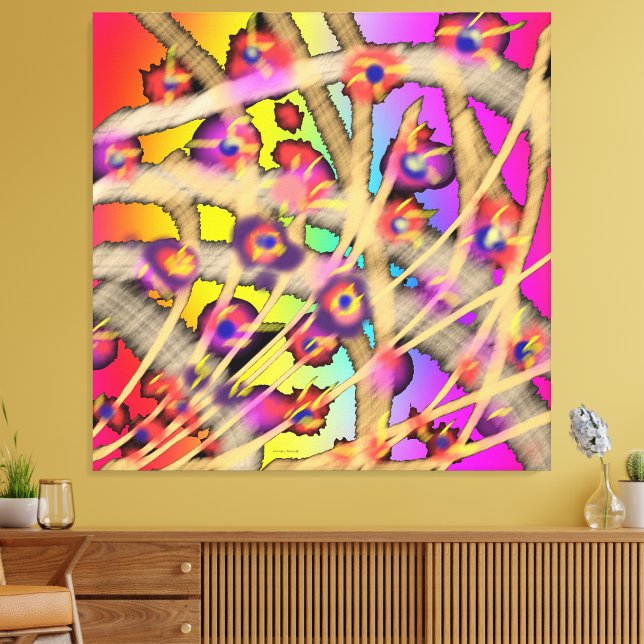 Floral Vine  Canvas Print (Insitu(LivingRoom))