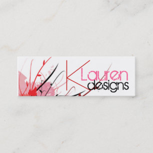floral vine skinny business card