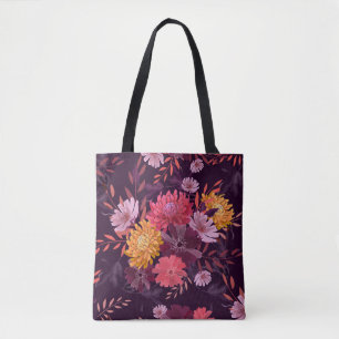 Floral Vintage: Autumn Garden Splendour Tote Bag