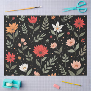 Floral Vintage Beautiful Modern Collection Tissue Paper