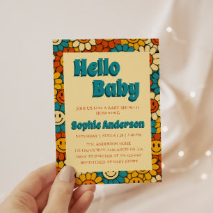 Floral Vintage Boho Floral Baby Shower Invitation