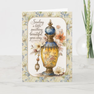 Floral Vintage Boutique Perfume Greeting Card