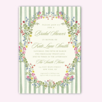 Floral Vintage Bridal Shower Invitation: Editable Invitation
