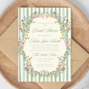 Floral Vintage Bridal Shower Invitation: Editable Invitation