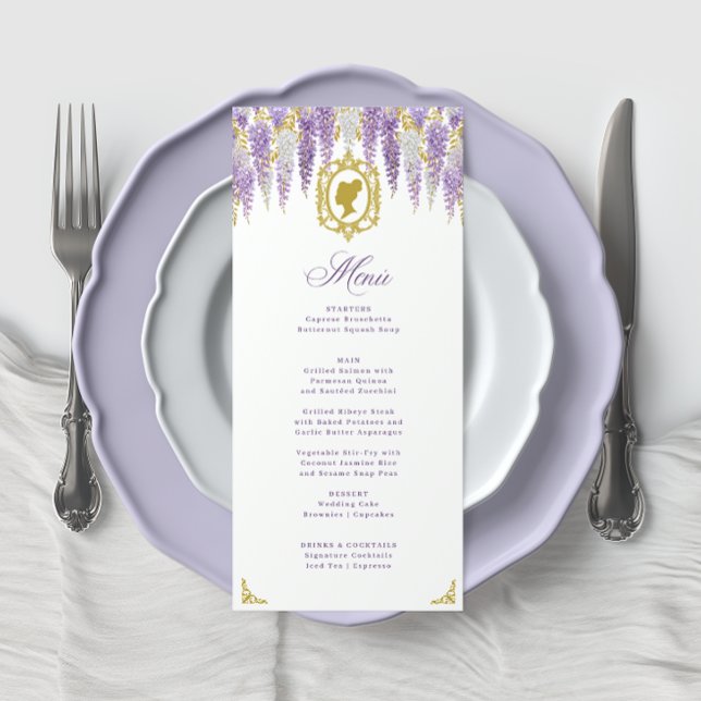 Floral Vintage Bridal Shower Menu (Creator Uploaded)