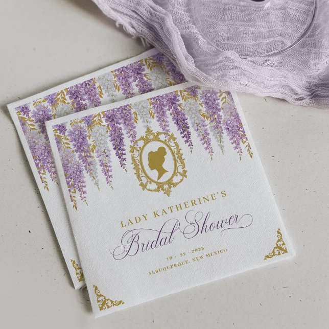 Floral Vintage Bridal Shower Napkin (Creator Uploaded)