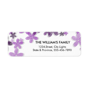Floral Vintage Decorative Swirl Return Labels