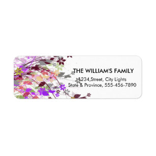 Floral Vintage Decorative Swirl Return Labels
