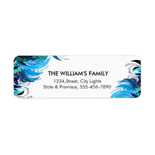 Floral Vintage Decorative Swirl Return Labels