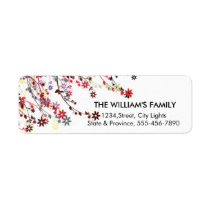 Floral Vintage Decorative Swirl Return Labels
