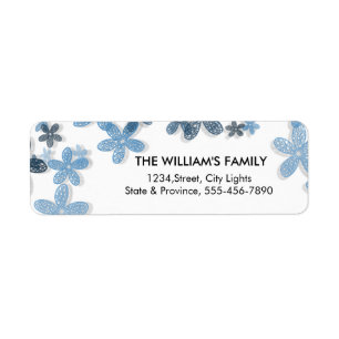 Floral Vintage Decorative Swirl Return Labels