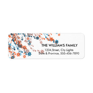 Floral Vintage Decorative Swirl Return Labels