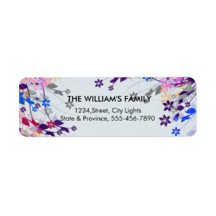 Floral Vintage Decorative Swirl Return Labels