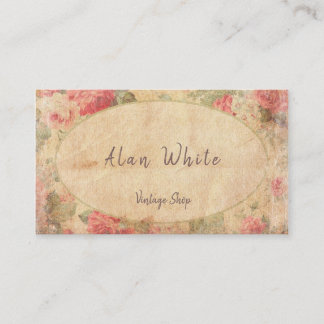 Floral Vintage Elegant Rustic Boutique Business Card