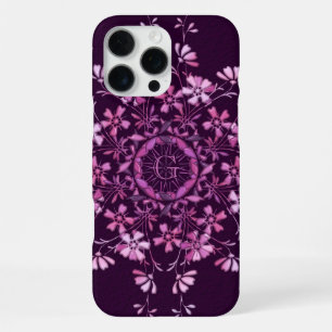 floral vintage element. monogram.   iPhone case