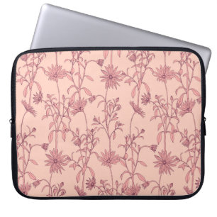Floral vintage elements, seamless background. laptop sleeve