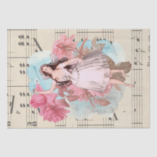 Floral Vintage Fairy Dancer Ballerina Sheet Music