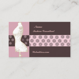 Floral Vintage Fashion Design Beauty Consultant Business Card