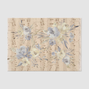 floral vintage music sheet