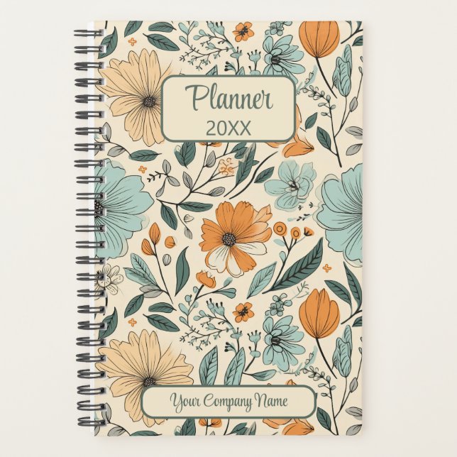 Floral Vintage Pattern  Planner (Front)