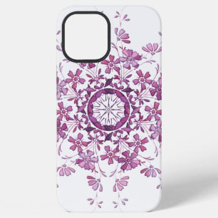 floral vintage purple mandala iPhone 12 pro max case