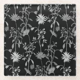 Floral vintage: seamless invitation background. glass coaster