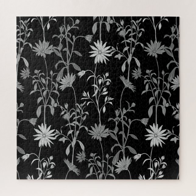 Floral vintage: seamless invitation background. jigsaw puzzle (Vertical)