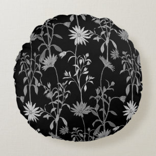 Floral vintage: seamless invitation background. round cushion