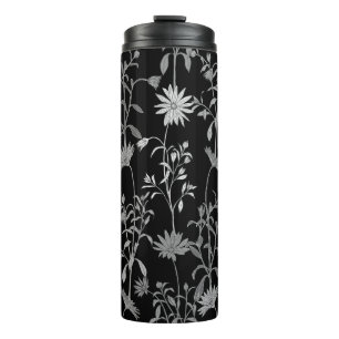 Floral vintage: seamless invitation background. thermal tumbler