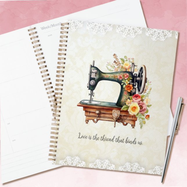 Floral Vintage Sewing Machine  Planner (Creator Uploaded)