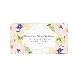 Floral Vintage Spring Wedding Label