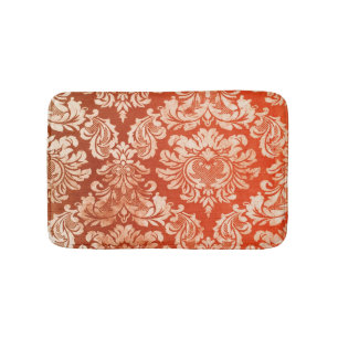 Floral vintage wallpaper background bath mat