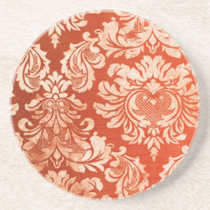 Floral vintage wallpaper background coaster
