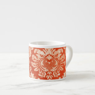 Floral vintage wallpaper background espresso cup