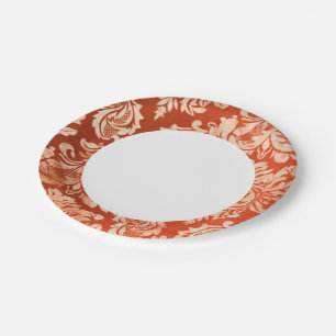 Floral vintage wallpaper background paper plate