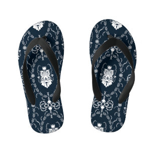 Floral Vintage Wallpaper Seamless Background Kid's Jandals
