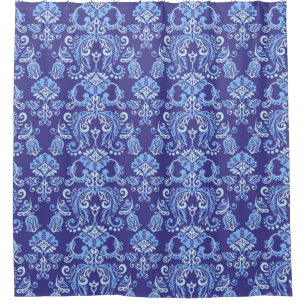 Floral vintage wallpaper seamless vintage pattern shower curtain