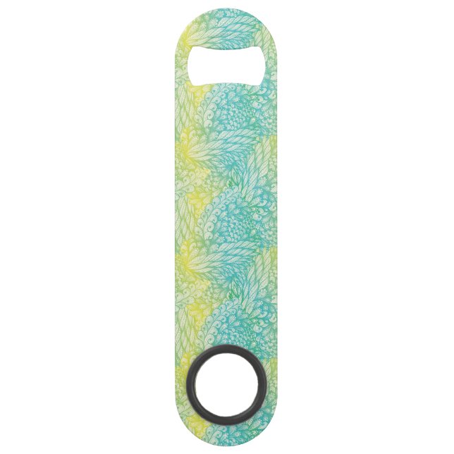 Floral Vintage Yellow And Blue Gradient (Front)