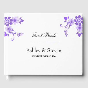 Floral Violet Guest Book