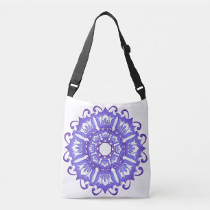 Floral violet mandala. crossbody bag