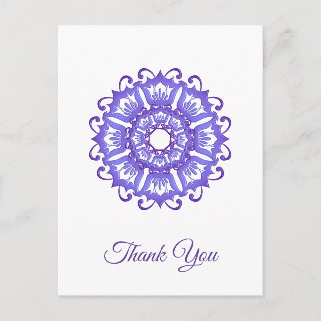 Floral violet mandala. postcard (Front)