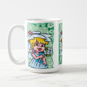Floral Virgo with white flowers Coffee Mug