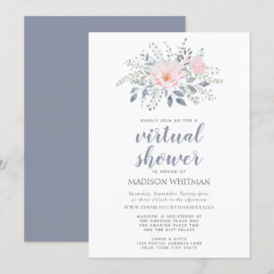 Floral Virtual Shower Invitation