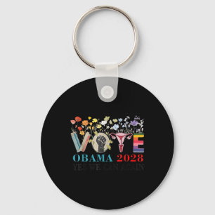 Floral Vote Obama 2028 Lets Fix This President 202 Key Ring