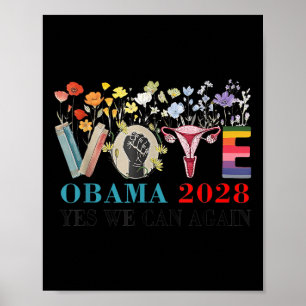 Floral Vote Obama 2028 Lets Fix This President 202 Poster